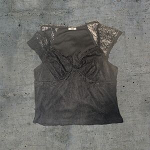 Lace Half Shoulder Top